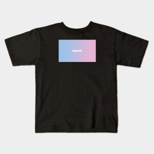 Gradient art 80's meow cute pink blue Kids T-Shirt